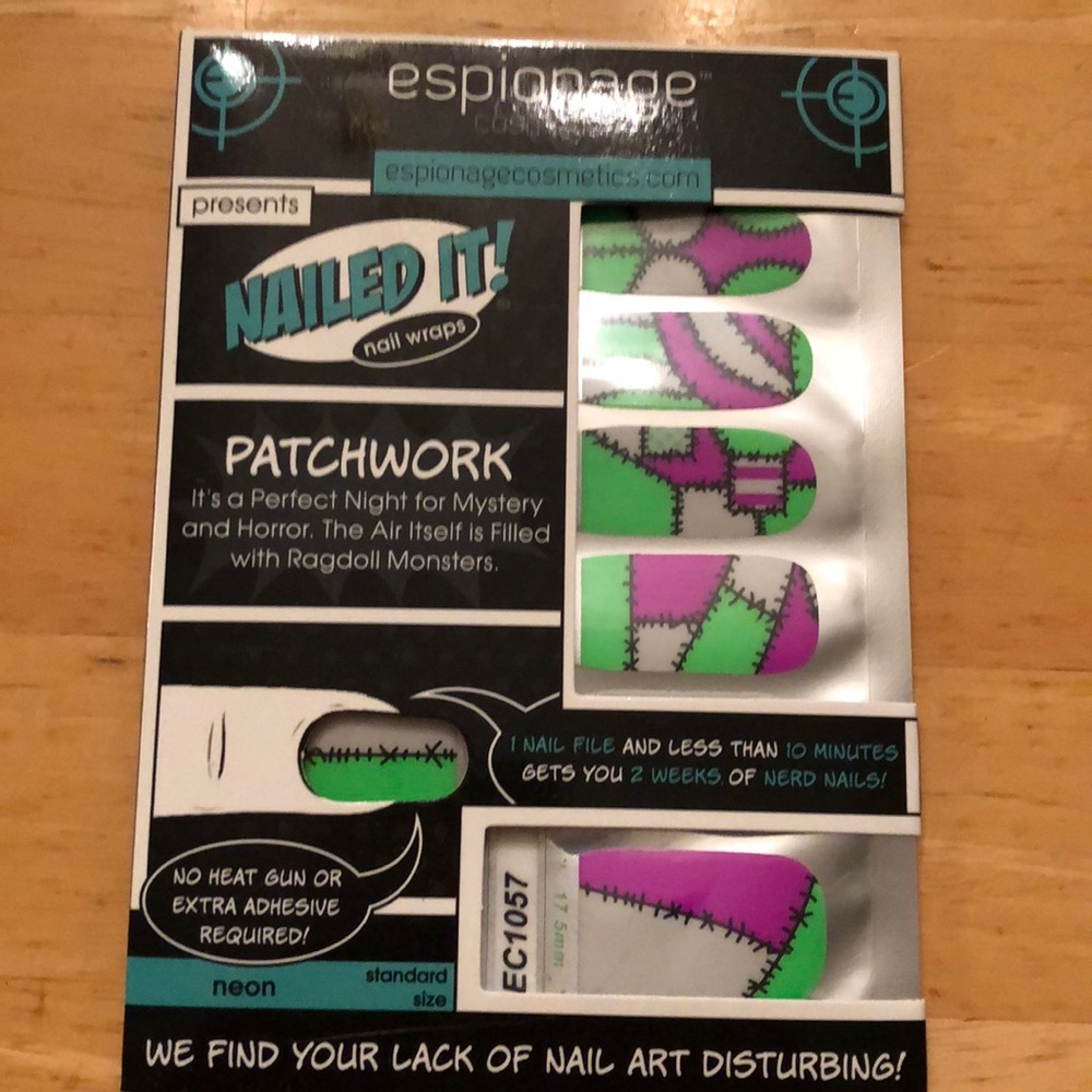 Espionage Cosmetics Nail Wrap Patchwork